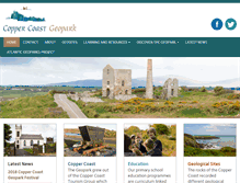 Tablet Screenshot of coppercoastgeopark.com